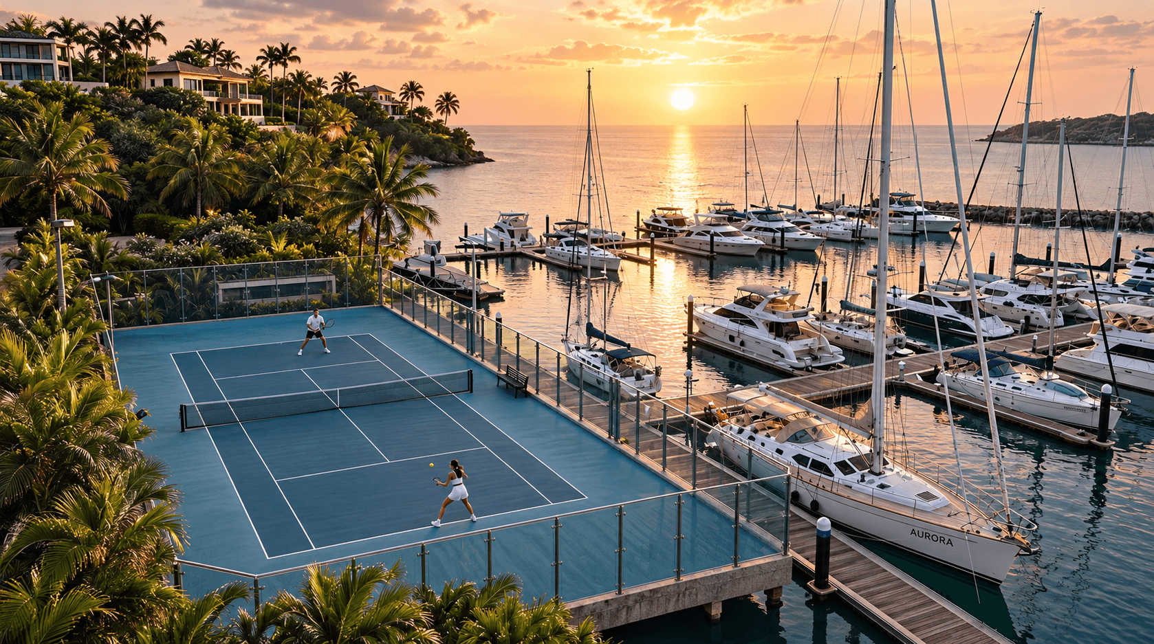 Tennis, yacht and marina lifestyle at Lorévia Collection